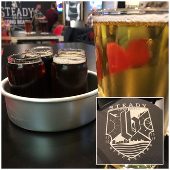 Steady Brewing - Beer flight porter stout red ale Oktoberfest blonde - Breweries Near Me - Long Beach, California Steady Brewing - Beer flight porter stout red ale Oktoberfest blonde - Breweries Near Me - Long Beach, California