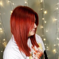 Taylor Krauser - Hairstylist - Red curtain bangs anyone?!