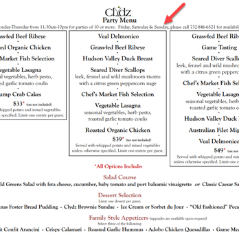 Clydz - Thanks for cancelling our engagement dinner three days before the event. Do not advertise Sundays if you can't deliver. - New American Near Me - New Brunswick, New Jersey Clydz - Thanks for cancelling our engagement dinner three days before the event. Do not advertise Sundays if you can't deliver. - New American Near Me - New Brunswick, New Jersey