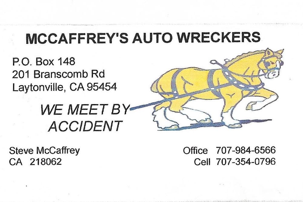 MCCAFFREY’S LAYTONVILLE AUTO WRECKERS Updated October 2024 201