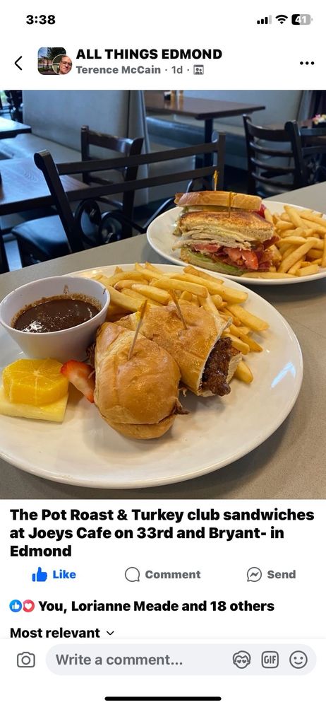 Food from Joey's Cafe