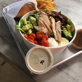 CHOM Burger - Grilled chicken Cobb salad. Omg. - Burgers Near Me - Provo, Utah