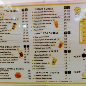 Happy Lemon - Menu of what Happy Lemon has to offer. - Bubble Tea Near Me - National City, California Happy Lemon - Menu of what Happy Lemon has to offer. - Bubble Tea Near Me - National City, California