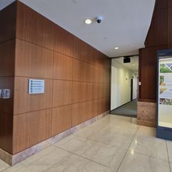 Bess Bower Dunn Museum of Lake County - Turn right: Hallway leading to the "Alex Ross: Heroes & Villains" exhibition at the new space