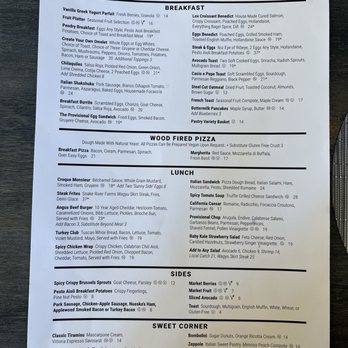 Provisional Kitchen - Menu as of 10.29.22 - Breakfast & Brunch Near Me - San Diego, California