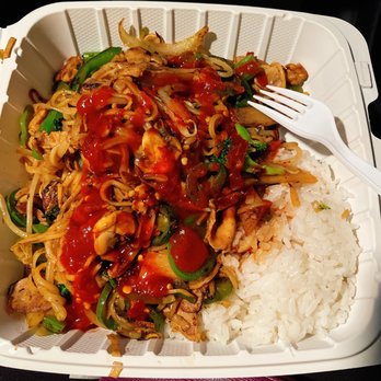 Khan's Mongolian Grill - a take out container with rice and vegetables - Mongolian Near Me - Burien, Washington Khan's Mongolian Grill - a take out container with rice and vegetables - Mongolian Near Me - Burien, Washington