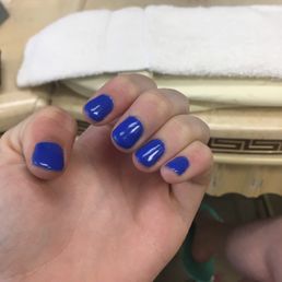 Polish on fingers. Polish on fingers.