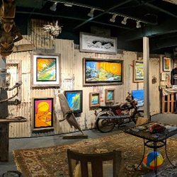 Todd Fischer Art - Front gallery wall,All set up and ready for opening