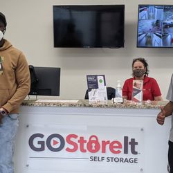 Go Store It Self Storage - Morgan & Jamaal stopping by to say hello to. Denise.