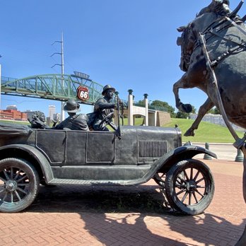 Route 66 Memorial - 09.06.20 where the horse-drawn wagon meets the motor car - Landmarks & Historical Buildings Near Me - Tulsa, Oklahoma Route 66 Memorial - 09.06.20 where the horse-drawn wagon meets the motor car - Landmarks & Historical Buildings Near Me - Tulsa, Oklahoma