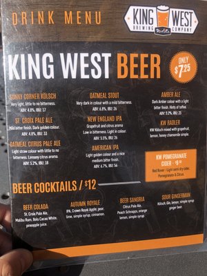 Menu photo 2 King West Brewing & RustiCo Fredericton, NB Menu photo 2 King West Brewing & RustiCo Fredericton, NB