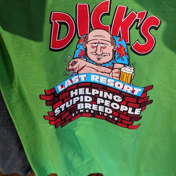 Dick's Last Resort - Indianapolis - a green t - shirt with dick's last resort logo - Bars Near Me - Indianapolis, Indiana