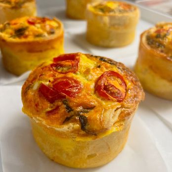 Icki Sticki - a variety of mini quiches on a plate - Coffee & Tea Near Me - Verona, Wisconsin