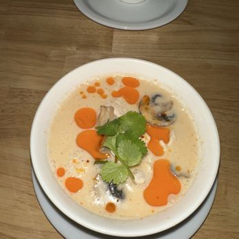 Delish Thai Kitchen - Halved Tom Kha Noodle Soup - Thai Near Me - North Hollywood, California