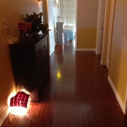 Gold Dragon Spa - Hallway with wood floors