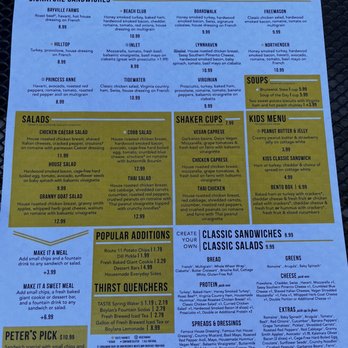 TASTE - Menu - Sandwiches Near Me - Norfolk, Virginia