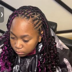 Haven’s House of Hair & Shalom Styles Barbershop - Flip Over Fulani Braids