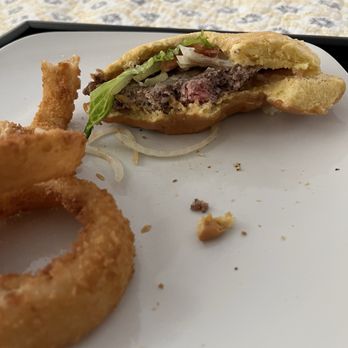 Tropical Burger - Burger & onion rings. - Burgers Near Me - Easley, South Carolina Tropical Burger - Burger & onion rings. - Burgers Near Me - Easley, South Carolina