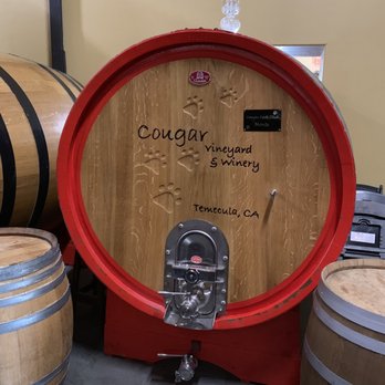 Cougar Vineyard & Winery - Cougar Vineyard Wine Barrel - Wineries Near Me - Temecula, California Cougar Vineyard & Winery - Cougar Vineyard Wine Barrel - Wineries Near Me - Temecula, California