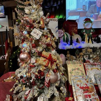 Old World Village - One of many Gorgeous embellished trees at Christmas Market - Shopping Centers Near Me - Huntington Beach, California
