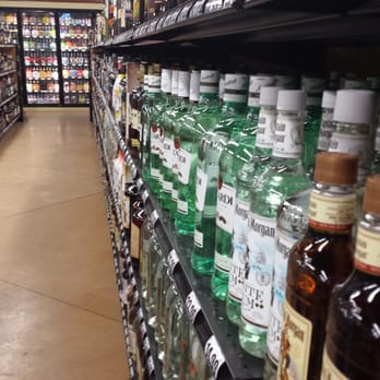 Liquor Cabinet - shelves of liquor in a grocery store - Beer, Wine & Spirits Near Me - Temperance, Michigan