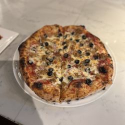 MidiCi Wood Fired Pizza - New York style pepperoni, sausage, and olives