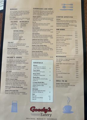 Menu photo 5 Goody's Eatery Westminster, CO
