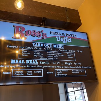 Ross’s Pizza & Pasta Buffet - take out menu with great deals! - Pizza Near Me - Richfield, Utah