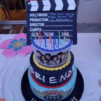 Bake My Day - Three tier "Friends" birthday cake Other bakery $185.00 - Cupcakes Near Me - Rancho Cucamonga, California