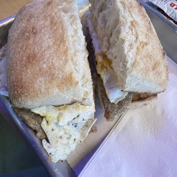 Crumbs - Sausage egg and cheese - Sandwiches Near Me - Torrington, Connecticut