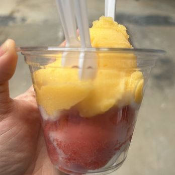 Gelu Italian Ice - Mango and strawberry - Gelato Near Me - Houston, Texas