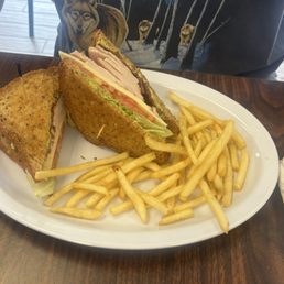 Turkey Club with beef tallow fries Turkey Club with beef tallow fries