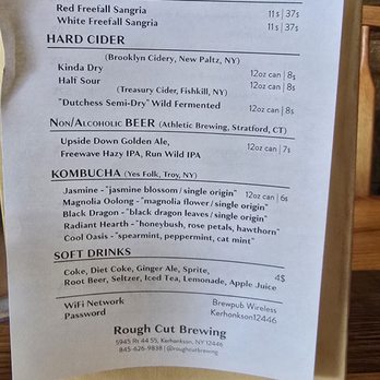 Rough Cut Brewing - Drinks 1 - New American Near Me - Kerhonkson, New York Rough Cut Brewing - Drinks 1 - New American Near Me - Kerhonkson, New York