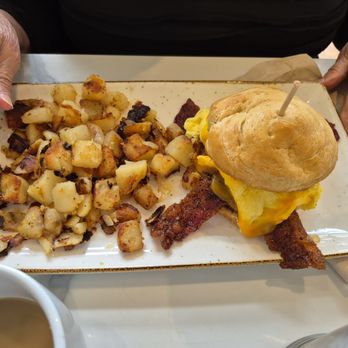 First Watch - Seasonal 2025 - Maple Bacon Croissant Sandwich - Breakfast & Brunch Near Me - Allen, Texas