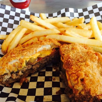 Kimchichanga - What can I say. Deep fried burger. If it's on the menu and u have never had it you should try it. Be ready for a nap - Korean Near Me - Riverside, California Kimchichanga - What can I say. Deep fried burger. If it's on the menu and u have never had it you should try it. Be ready for a nap - Korean Near Me - Riverside, California