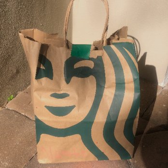 Starbucks - Top of bag shows was battered not by driver because it was a used bag - Coffee & Tea Near Me - Delray Beach, Florida Starbucks - Top of bag shows was battered not by driver because it was a used bag - Coffee & Tea Near Me - Delray Beach, Florida