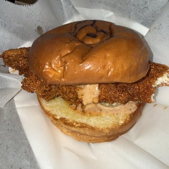 Zecto Hot Chicken - Combo #2 sandwich looked soooooooo good that I had to take a bite before I could even think about anything else haha (Hot level) - Chicken Wings Near Me - Fullerton, California