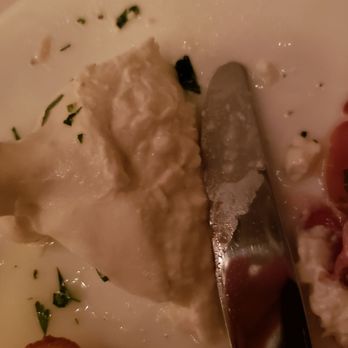 Leo's Grandevous - This is a picture of inside the mozzarella ball... No idea what was going on with the mozzarella but it was excellent - Italian Near Me - Hoboken, New Jersey Leo's Grandevous - This is a picture of inside the mozzarella ball... No idea what was going on with the mozzarella but it was excellent - Italian Near Me - Hoboken, New Jersey