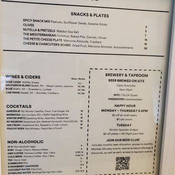 Talea Beer - Menu - Breweries Near Me - Brooklyn, New York
