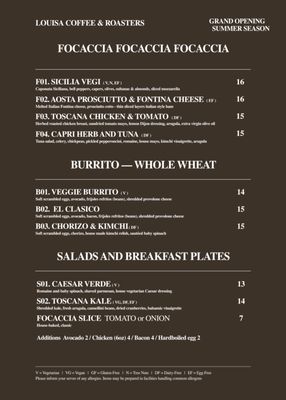 Menu photo 2 Louisa Coffee West Hollywood, CA Menu photo 2 Louisa Coffee West Hollywood, CA