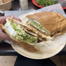 Torta de milanesa de pollo Torta de milanesa de pollo
