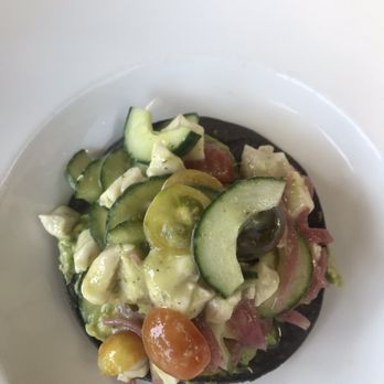 Harvest - Ceviche tostada yummy but small, $20 - New American Near Me - Laguna Beach, California Harvest - Ceviche tostada yummy but small, $20 - New American Near Me - Laguna Beach, California