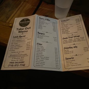 Hudson Smokehouse - Menu items - Barbeque Near Me - Bronx, New York Hudson Smokehouse - Menu items - Barbeque Near Me - Bronx, New York