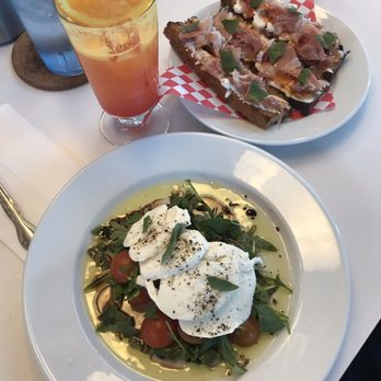 Uncle Nicky's - Garibaldi (cocktail), caprese salad, Classico toast - Italian Near Me - Austin, Texas Uncle Nicky's - Garibaldi (cocktail), caprese salad, Classico toast - Italian Near Me - Austin, Texas