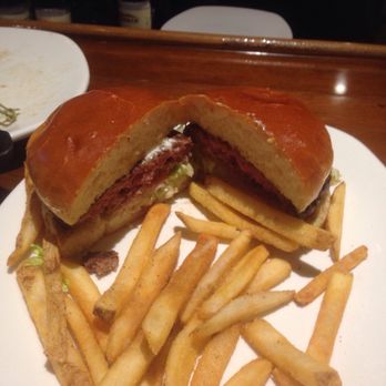 Outback Steakhouse - Grass fed burger with out cheese Med rare & perfect except my hubby stole my fries! - Steakhouses Near Me - Stafford, Virginia Outback Steakhouse - Grass fed burger with out cheese Med rare & perfect except my hubby stole my fries! - Steakhouses Near Me - Stafford, Virginia