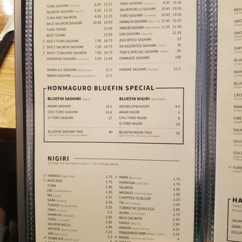 Tom Sushi - Menu - Sushi Bars Near Me - Vancouver, British Columbia