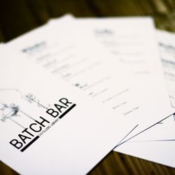 Batch Bar - Cocktail menus