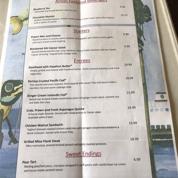 Arnies Restaurant Edmonds - 4/11/19 Galley Sheet - Seafood Near Me - Edmonds, Washington Arnies Restaurant Edmonds - 4/11/19 Galley Sheet - Seafood Near Me - Edmonds, Washington