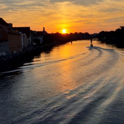 Regensburg - Sonnenuntergang an der Donau