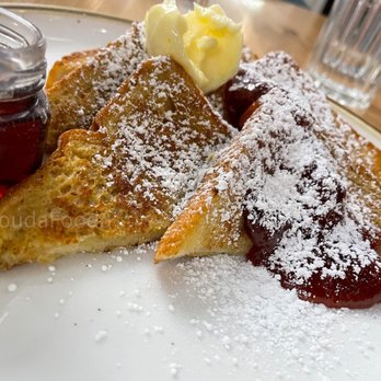 The Speckled Egg PGH - Brown Butter French Toast Whipped butter, strawberry cardamom jam, Paul Family Farm's maple syrup. - Breakfast & Brunch Near Me - Pittsburgh, Pennsylvania The Speckled Egg PGH - Brown Butter French Toast Whipped butter, strawberry cardamom jam, Paul Family Farm's maple syrup. - Breakfast & Brunch Near Me - Pittsburgh, Pennsylvania